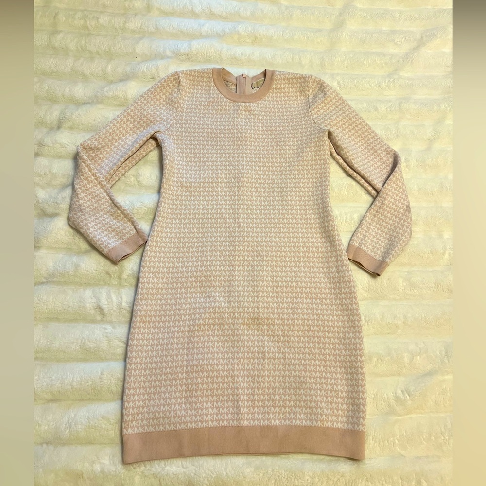 Michael kors Elegant Pink Long Sleeve Dress stretch side L - Picture 13 of 14